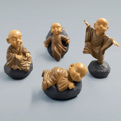 Kawaii Chinese feng shui Monks miniature