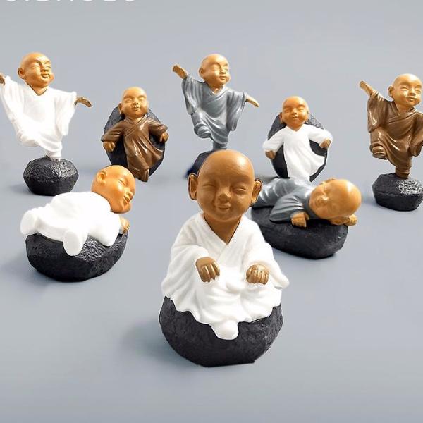 Kawaii Chinese feng shui Monks miniature