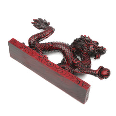 Alluring Vintage Resin Red Chinese Feng Shui Dragon