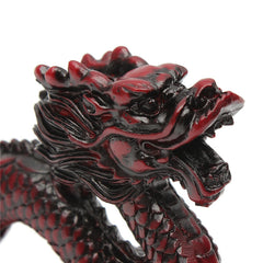 Alluring Vintage Resin Red Chinese Feng Shui Dragon