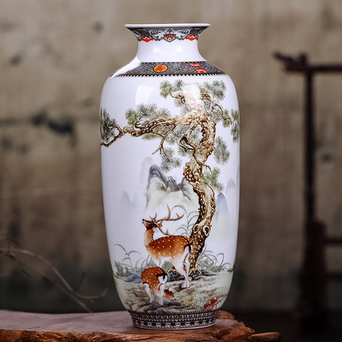 Ceramic Vase Vintage Chinese Style Animal Vase