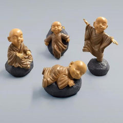 Kawaii Chinese feng shui Monks miniature